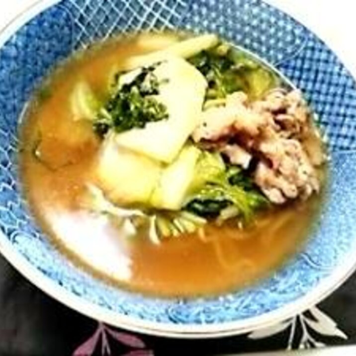 スープに挑戦★白菜たっぷりラーメン